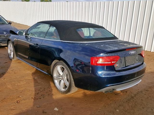 WAUVGAFH7BN010029 - 2011 AUDI S5 PRESTIG BLUE photo 3