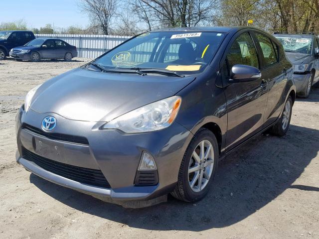 JTDKDTB32C1001218 - 2012 TOYOTA PRIUS C GRAY photo 2