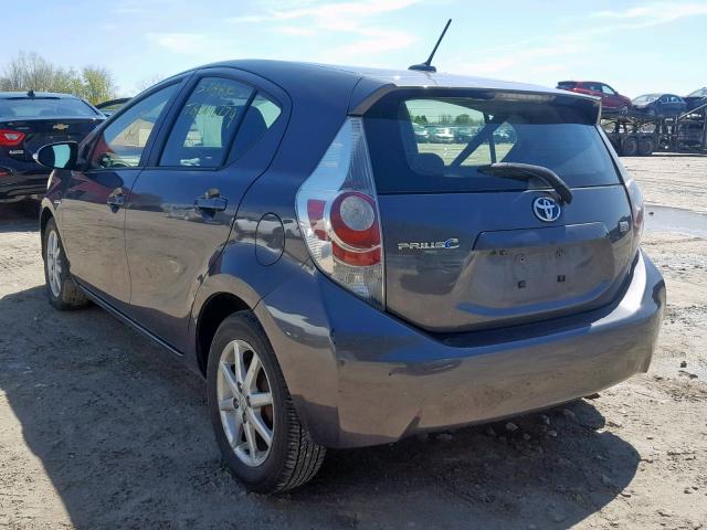 JTDKDTB32C1001218 - 2012 TOYOTA PRIUS C GRAY photo 3