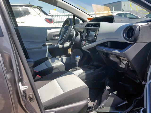 JTDKDTB32C1001218 - 2012 TOYOTA PRIUS C GRAY photo 5