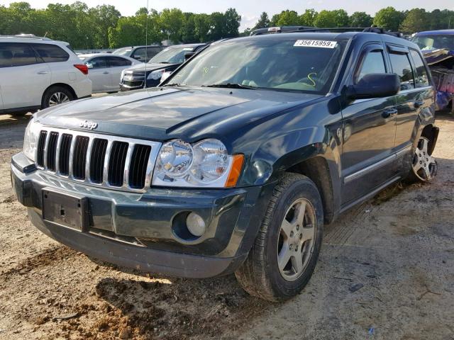 1J4HR58285C699325 - 2005 JEEP GRAND CHER GREEN photo 2