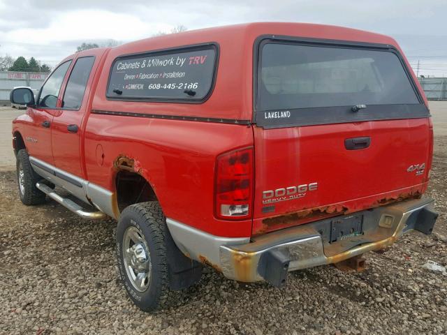 3D7KU28D33G759408 - 2003 DODGE RAM 2500 S Qırmızı foto 3