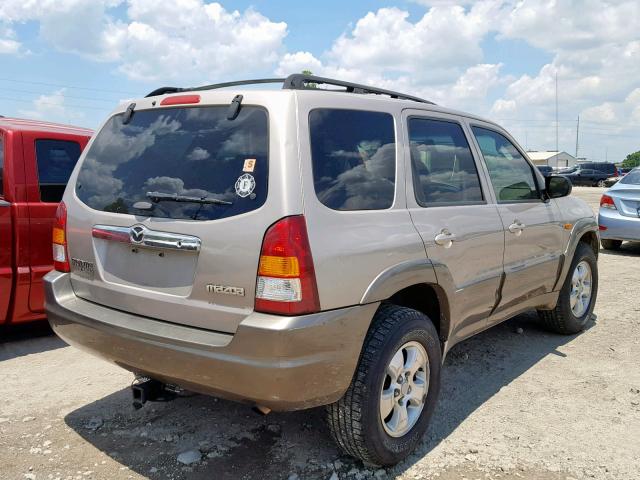 4F2YU09172KM38458 - 2002 MAZDA TRIBUTE LX BEIGE photo 4