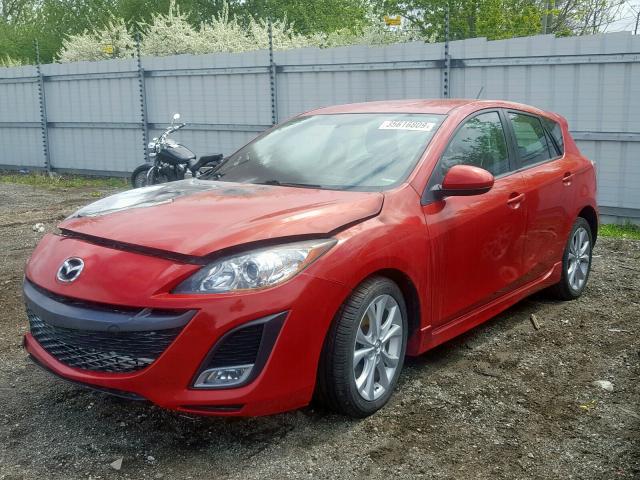 JM1BL1H54A1340396 - 2010 MAZDA 3 S RED photo 2