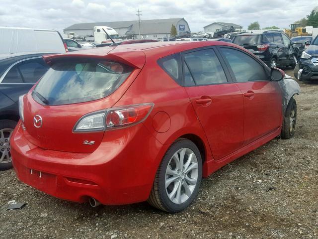 JM1BL1H54A1340396 - 2010 MAZDA 3 S RED photo 4