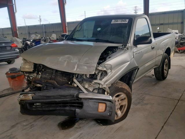 4TANM92N6YZ603884 - 2000 TOYOTA TACOMA PRE SILVER photo 2