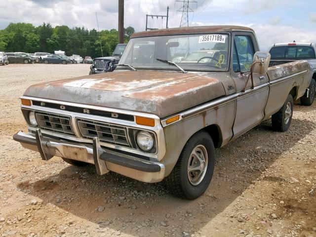 F10GNX96968 - 1977 FORD F-100 GRAY photo 2