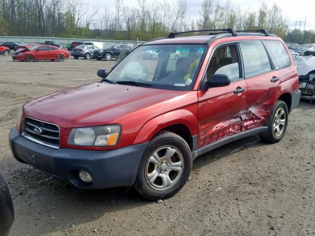 JF1SG63643H734367 - 2003 SUBARU FORESTER 2 RED photo 2