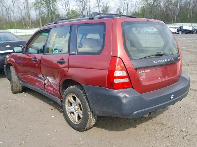 JF1SG63643H734367 - 2003 SUBARU FORESTER 2 RED photo 3