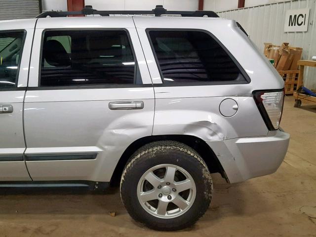 1J8HR48NX8C232706 - 2008 JEEP GRAND CHER SILVER photo 9