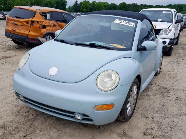 3VWCM31Y34M345451 - 2004 VOLKSWAGEN NEW BEETLE Mavi foto 2