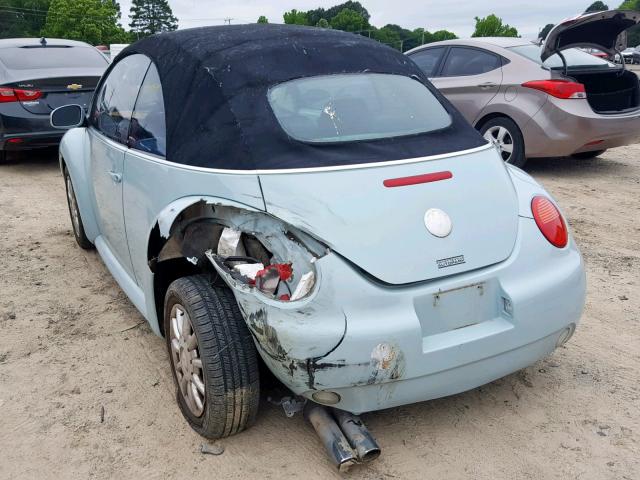 3VWCM31Y34M345451 - 2004 VOLKSWAGEN NEW BEETLE Mavi foto 3