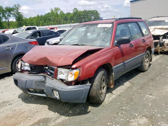 JF1SF6354WG752095 - 1998 SUBARU FORESTER L BURGUNDY photo 2