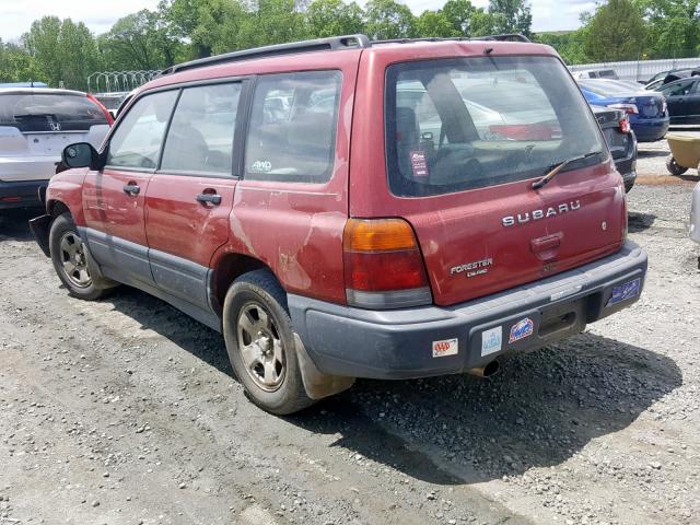 JF1SF6354WG752095 - 1998 SUBARU FORESTER L BURGUNDY photo 3