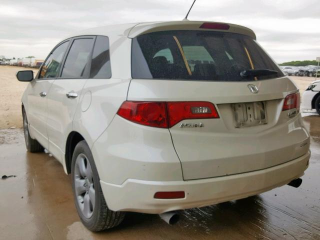 5J8TB18539A001178 - 2009 ACURA RDX TECHNO WHITE photo 3