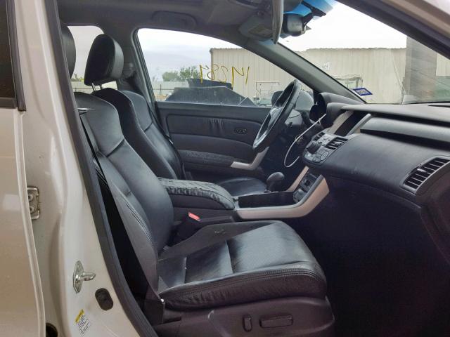 5J8TB18539A001178 - 2009 ACURA RDX TECHNO WHITE photo 5