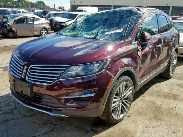 5LMTJ3DH7GUJ19865 - 2016 LINCOLN MKC RESERV BURGUNDY photo 2