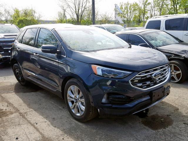 2FMPK4K99KBB46003 - 2019 FORD EDGE TITAN BLUE photo 1