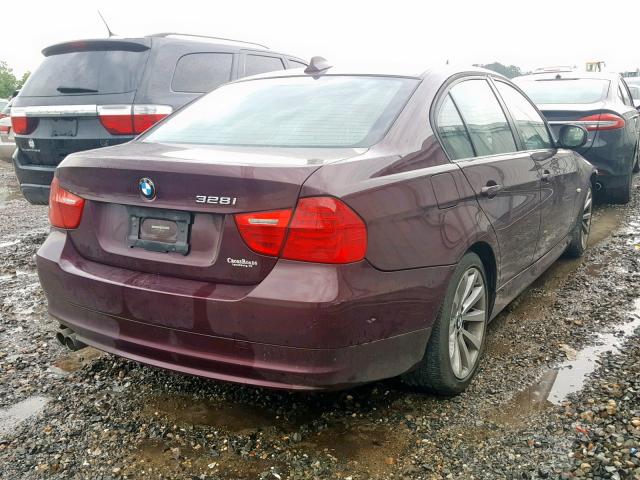 WBAPH57569NL80562 - 2009 BMW 328 I SULE PURPLE photo 4