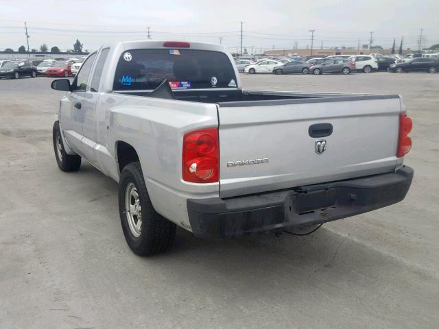 1D7HE22K08S528464 - 2008 DODGE DAKOTA SILVER photo 3