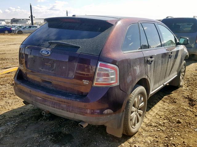 2FMDK4JCXABB49586 - 2010 FORD EDGE SEL BURGUNDY photo 4