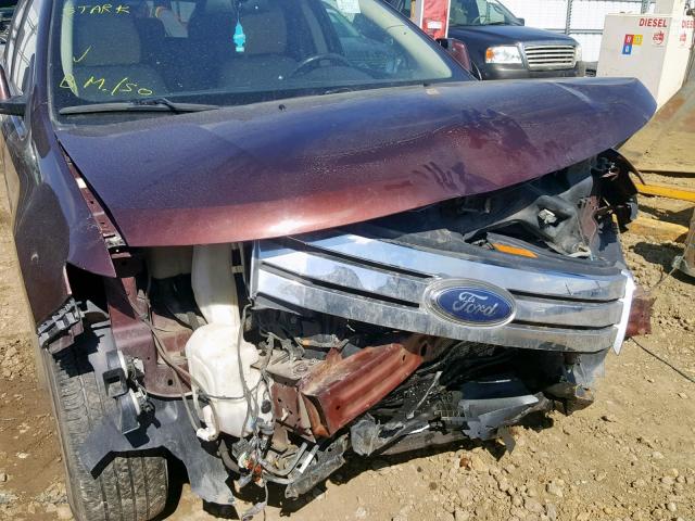 2FMDK4JCXABB49586 - 2010 FORD EDGE SEL BURGUNDY photo 9