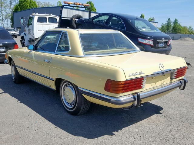 10704412012027 - 1973 MERCEDES-BENZ 450SL YELLOW photo 3