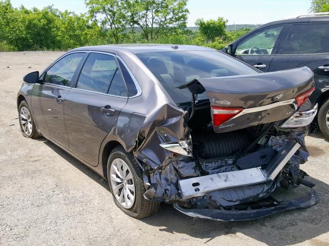 4T4BF1FK0GR529684 - 2016 TOYOTA CAMRY LE GRAY photo 3