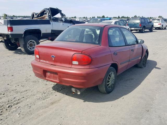 2C1MR522XW6718414 - 1998 CHEVROLET METRO LSI MAROON photo 4