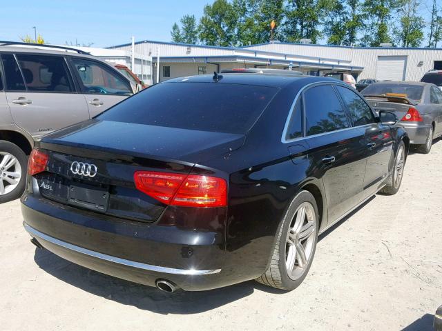 WAURGAFDXDN003884 - 2013 AUDI A8 L QUATT BLACK photo 4