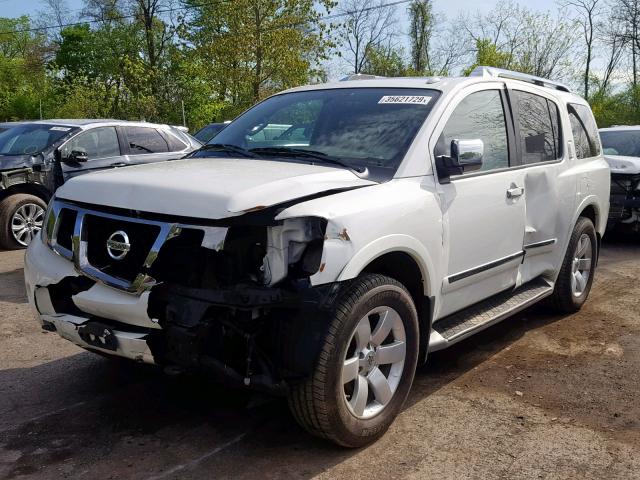 5N1AA0NC2EN608046 - 2014 NISSAN ARMADA SV WHITE photo 2