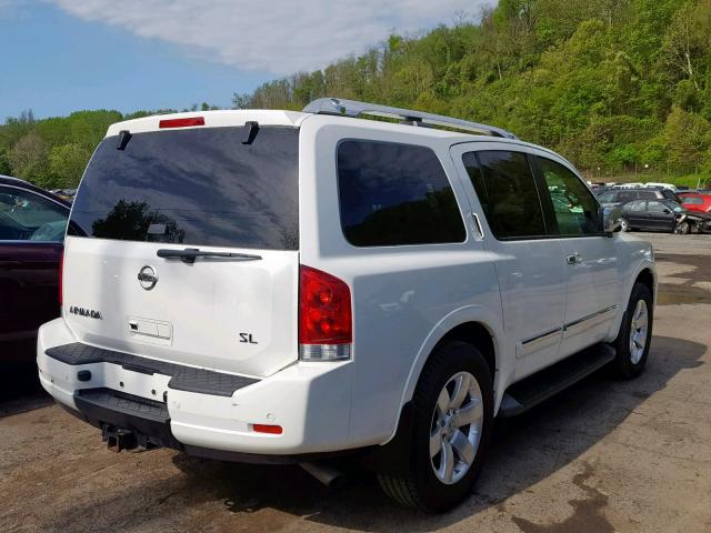 5N1AA0NC2EN608046 - 2014 NISSAN ARMADA SV WHITE photo 4