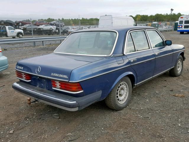 WDBAB33C8FA239304 - 1985 MERCEDES-BENZ 300 DT BLUE photo 4