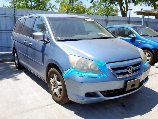 5FNRL38465B098788 - 2005 HONDA ODYSSEY EX BLUE photo 1