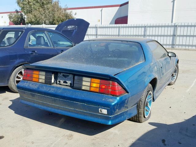 1G1FP23TXML177675 - 1991 CHEVROLET CAMARO RS TEAL photo 4