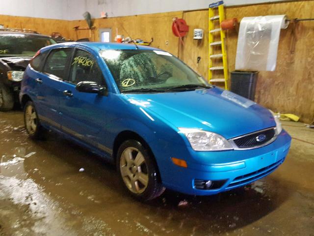 1FAHP37N27W150223 - 2007 FORD FOCUS ZX5 BLUE photo 1