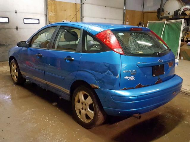 1FAHP37N27W150223 - 2007 FORD FOCUS ZX5 BLUE photo 3