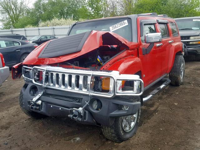 5GTDN136868115327 - 2006 HUMMER H3 RED photo 2