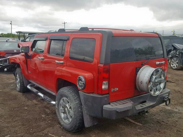 5GTDN136868115327 - 2006 HUMMER H3 RED photo 3