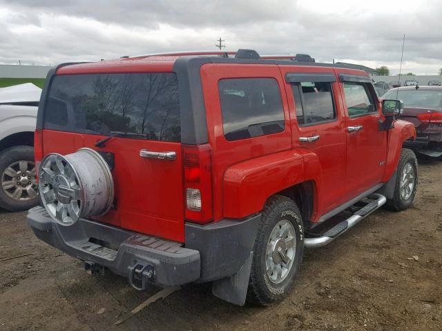 5GTDN136868115327 - 2006 HUMMER H3 RED photo 4