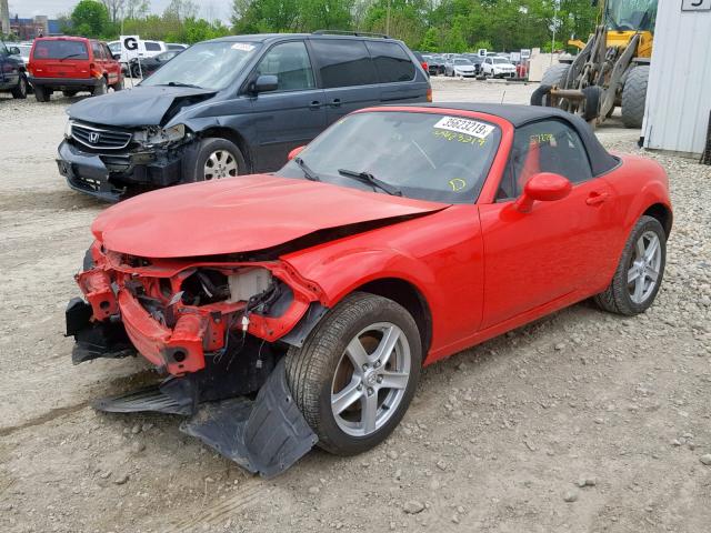 JM1NC25FX60104526 - 2006 MAZDA MX-5 MIATA RED photo 9