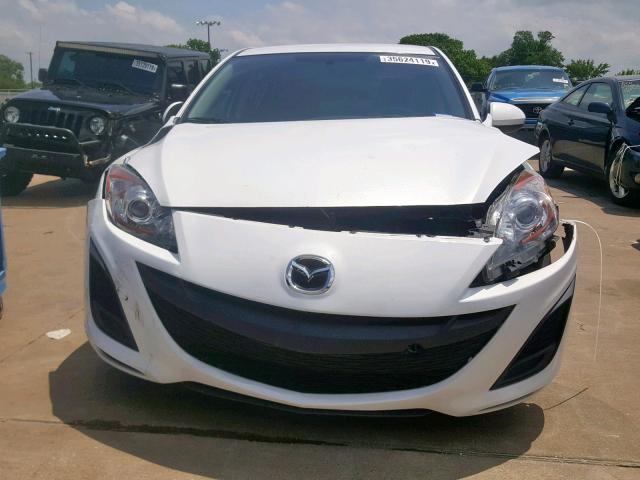 JM1BL1VF6B1434245 - 2011 MAZDA 3 I WHITE photo 9