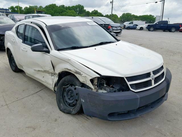 1B3LC46K18N184787 - 2008 DODGE AVENGER SE WHITE photo 1