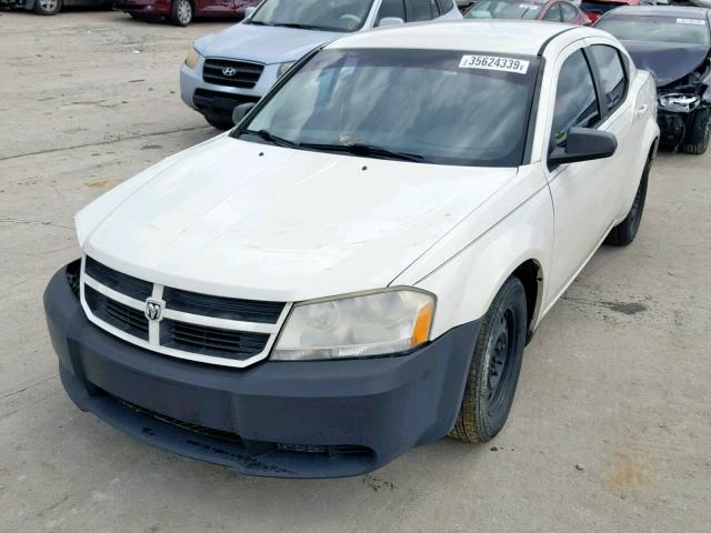 1B3LC46K18N184787 - 2008 DODGE AVENGER SE WHITE photo 2