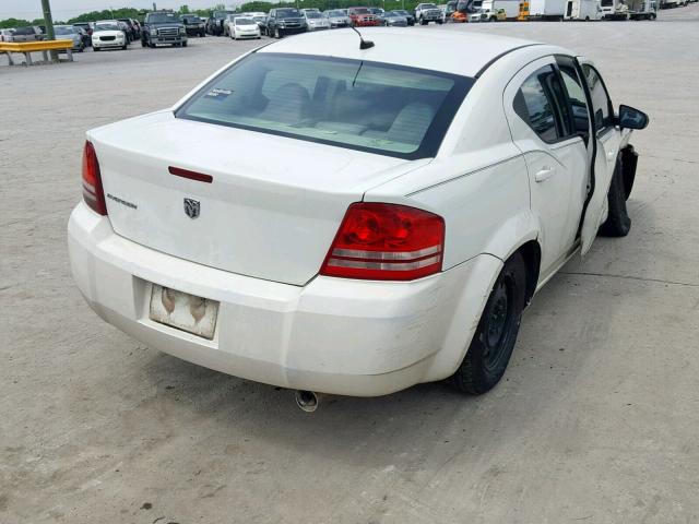 1B3LC46K18N184787 - 2008 DODGE AVENGER SE WHITE photo 4