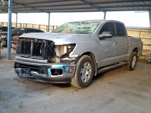 1N6AA1EK2JN503001 - 2018 NISSAN TITAN S SILVER photo 2