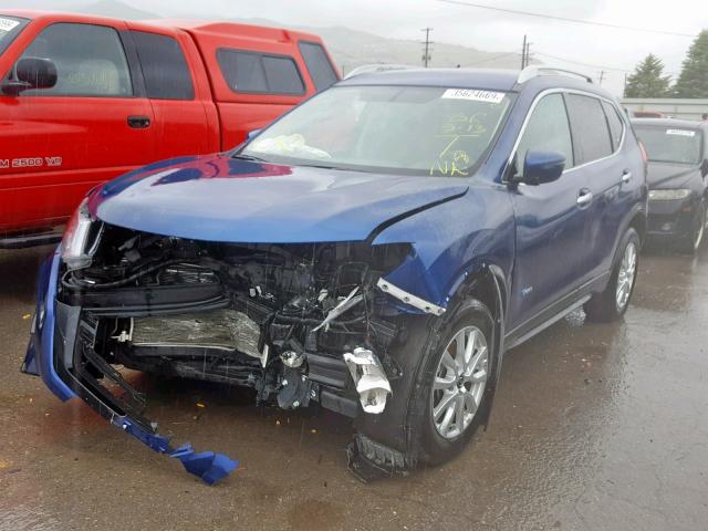 5N1ET2MVXHC827489 - 2017 NISSAN ROGUE SV H BLUE photo 2