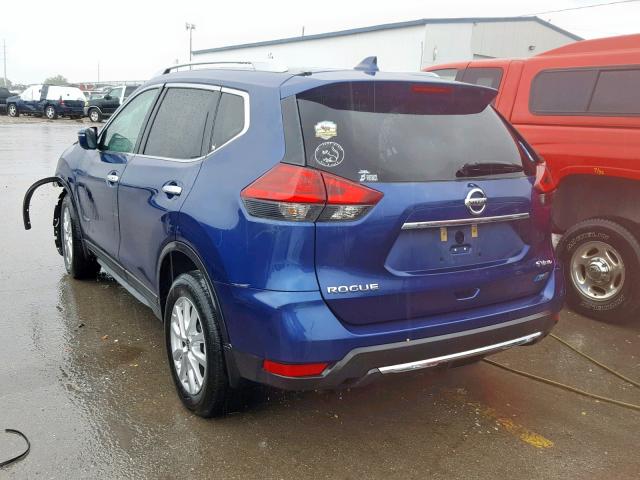 5N1ET2MVXHC827489 - 2017 NISSAN ROGUE SV H BLUE photo 3