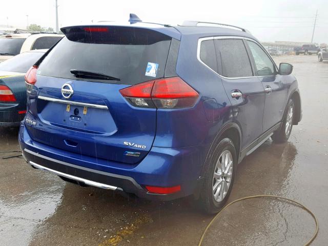 5N1ET2MVXHC827489 - 2017 NISSAN ROGUE SV H BLUE photo 4