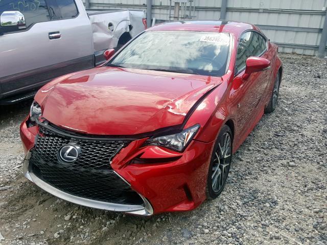 JTHHA5BC6G5002738 - 2016 LEXUS RC 200T RED photo 2